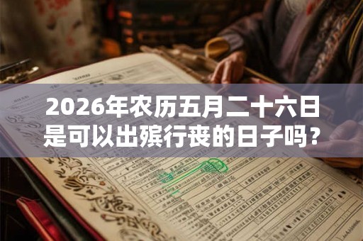 2026年农历五月二十六日是可以出殡行丧的日子吗？