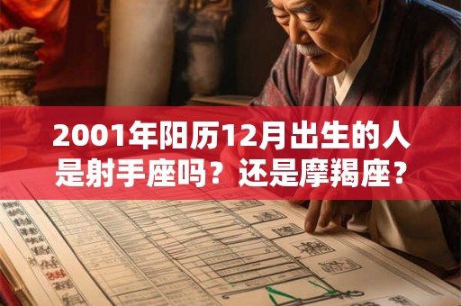 2001年阳历12月出生的人是射手座吗？还是摩羯座？