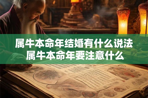 属牛本命年结婚有什么说法 属牛本命年要注意什么