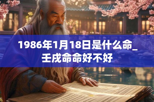1986年1月18日是什么命_壬戌命命好不好