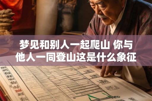 梦见和别人一起爬山 你与他人一同登山这是什么象征意义