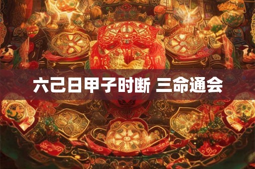 六己日甲子时断 三命通会