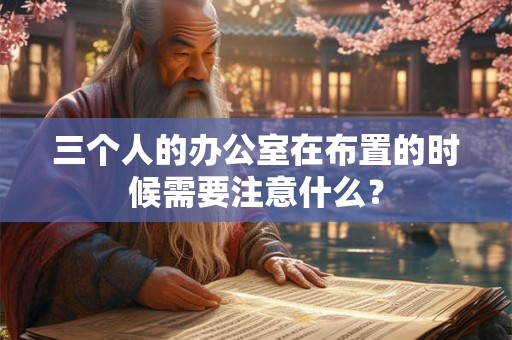 三个人的办公室在布置的时候需要注意什么？