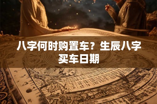 八字何时购置车？生辰八字买车日期