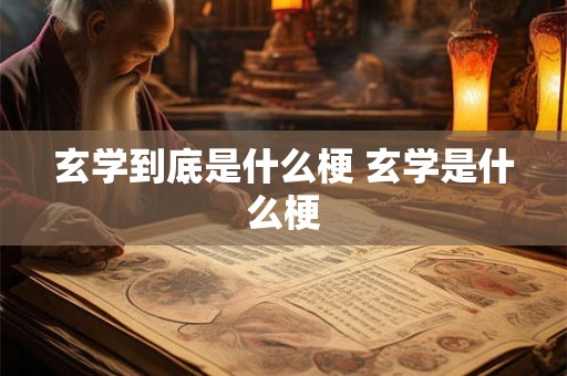 玄学到底是什么梗 玄学是什么梗 玄学到底是什么梗 玄学是什么梗