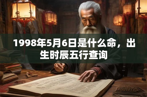 1998年5月6日是什么命，出生时辰五行查询