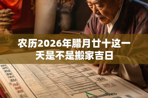 农历2026年腊月廿十这一天是不是搬家吉日