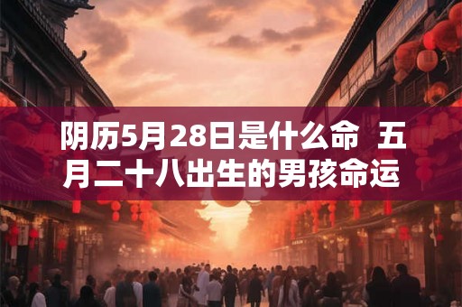 阴历5月28日是什么命  五月二十八出生的男孩命运