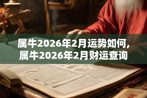 属牛2026年2月运势如何,属牛2026年2月财运查询 属牛2026年2月运势如何,属牛2026年2月财运查询
