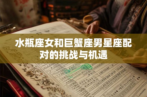 水瓶座女和巨蟹座男星座配对的挑战与机遇