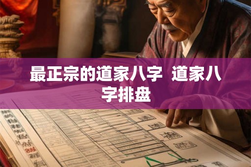 最正宗的道家八字  道家八字排盘