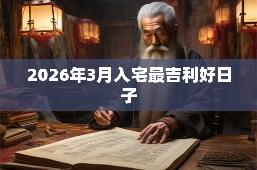 2026年3月入宅最吉利好日子