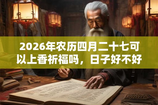 2026年农历四月二十七可以上香祈福吗，日子好不好？