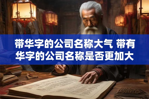 带华字的公司名称大气 带有华字的公司名称是否更加大气和有影响力