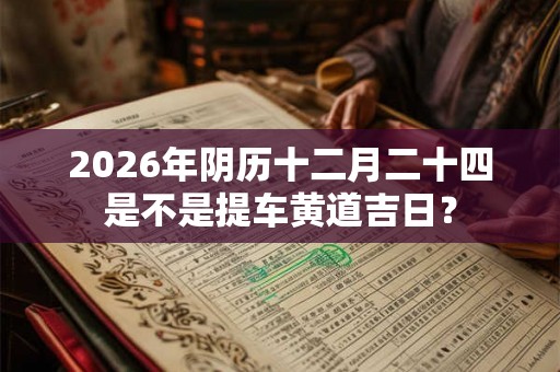 2026年阴历十二月二十四是不是提车黄道吉日？