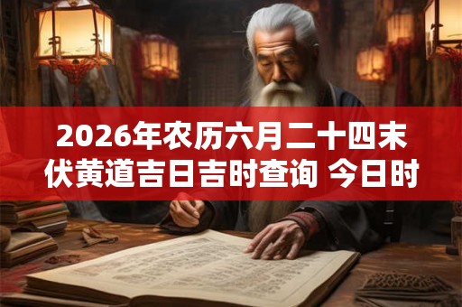 2026年农历六月二十四末伏黄道吉日吉时查询 今日时辰吉凶详解