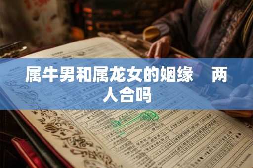 属牛男和属龙女的姻缘    两人合吗