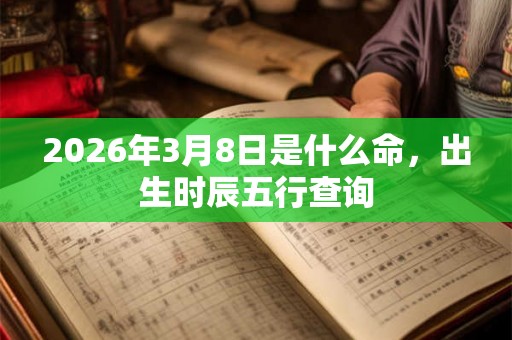 2026年3月8日是什么命，出生时辰五行查询