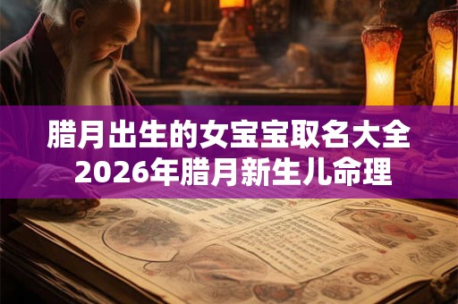 腊月出生的女宝宝取名大全 2026年腊月新生儿命理