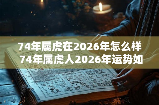 74年属虎在2026年怎么样 74年属虎人2026年运势如何
