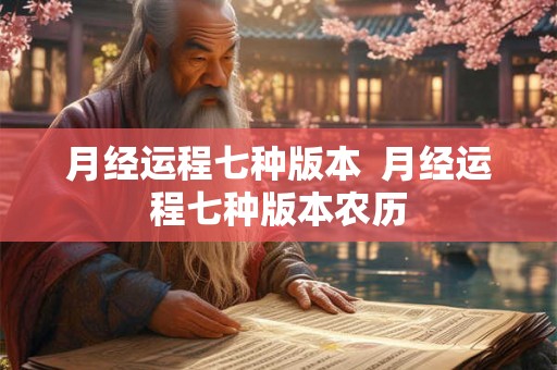 月经运程七种版本  月经运程七种版本农历