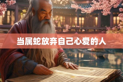 当属蛇放弃自己心爱的人