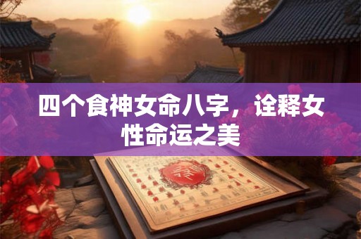 四个食神女命八字，诠释女性命运之美