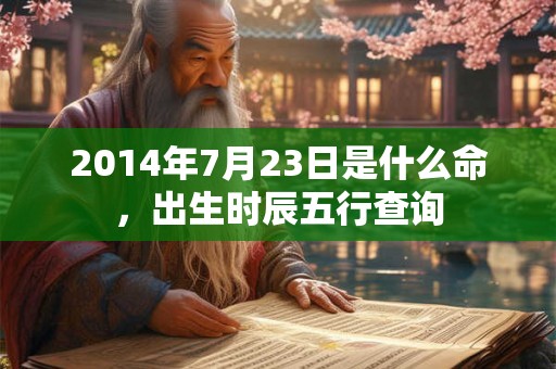 2014年7月23日是什么命，出生时辰五行查询