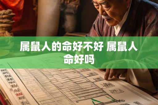 属鼠人的命好不好 属鼠人命好吗 属鼠人的命好不好 属鼠人命好吗