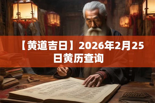 【黄道吉日】2026年2月25日黄历查询