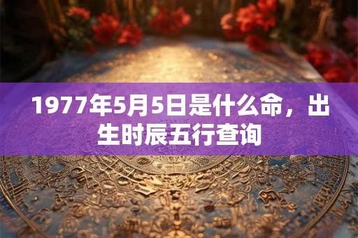 1977年5月5日是什么命,出生时辰五行查询 1977年5月5日是什么命,出生时辰五行查询
