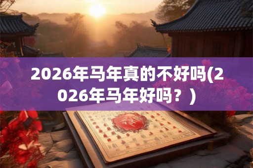 2026年马年真的不好吗(2026年马年好吗？)