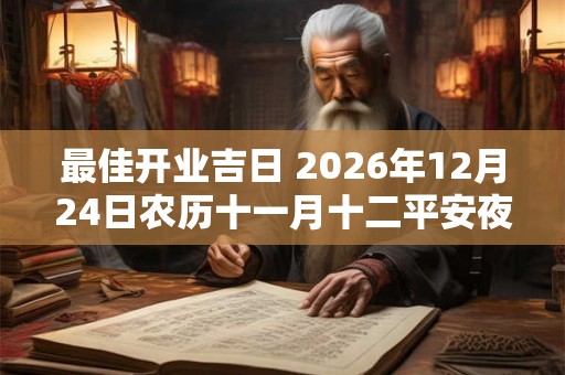最佳开业吉日 2026年12月24日农历十一月十二平安夜能不能开业做生意