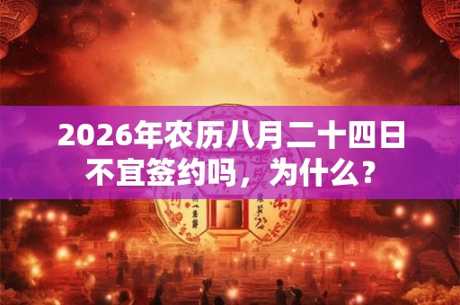 2026年农历八月二十四日不宜签约吗，为什么？