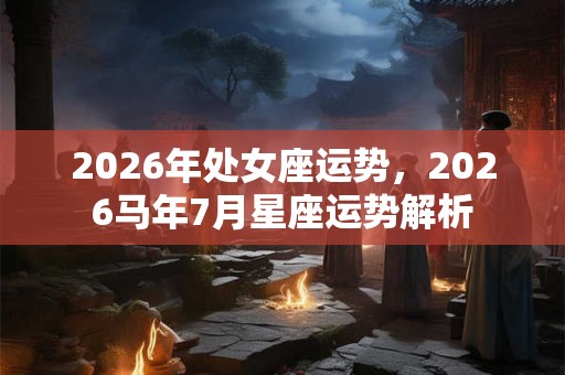 2026年处女座运势，2026马年7月星座运势解析