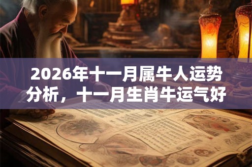 2026年十一月属牛人运势分析，十一月生肖牛运气好吗