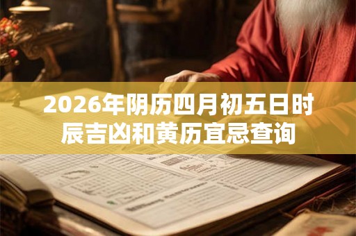 2026年阴历四月初五日时辰吉凶和黄历宜忌查询