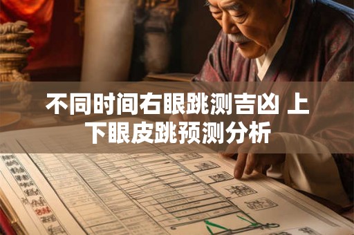 不同时间右眼跳测吉凶 上下眼皮跳预测分析
