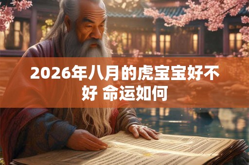 2026年八月的虎宝宝好不好 命运如何
