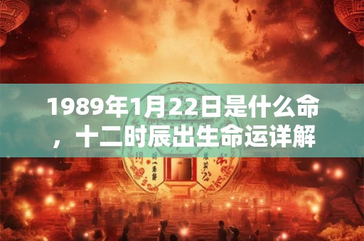 1989年1月22日是什么命，十二时辰出生命运详解