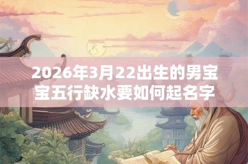 2026年3月22出生的男宝宝五行缺水要如何起名字 2026年3月22出生的男宝宝五行缺水要如何起名字