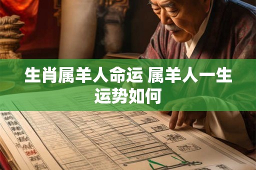 生肖属羊人命运 属羊人一生运势如何