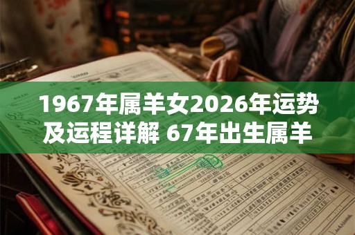 1967年属羊女2026年运势及运程详解 67年出生属羊人2026全年每月运势女性