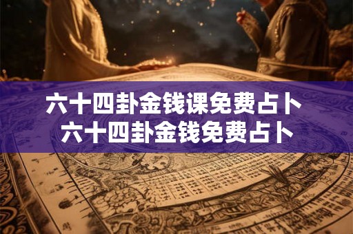 六十四卦金钱课免费占卜 六十四卦金钱免费占卜