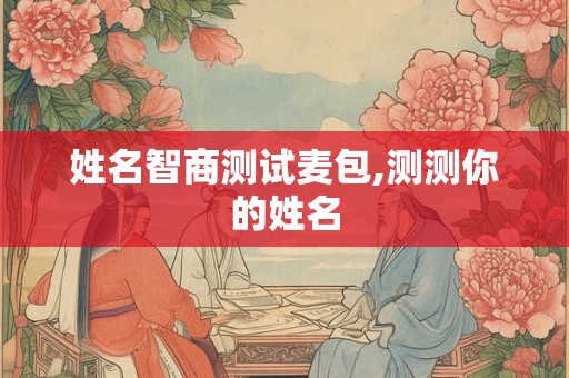 姓名智商测试麦包,测测你的姓名