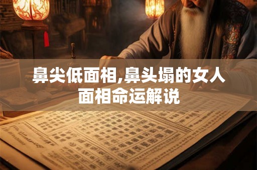 鼻尖低面相,鼻头塌的女人面相命运解说 鼻尖低面相,鼻头塌的女人面相命运解说