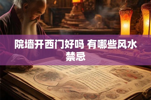 院墙开西门好吗 有哪些风水禁忌 院墙开西门好吗 有哪些风水禁忌
