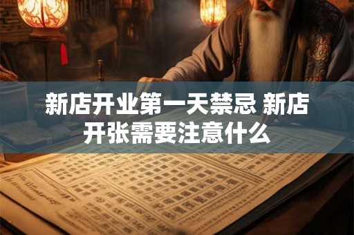 新店开业第一天禁忌 新店开张需要注意什么