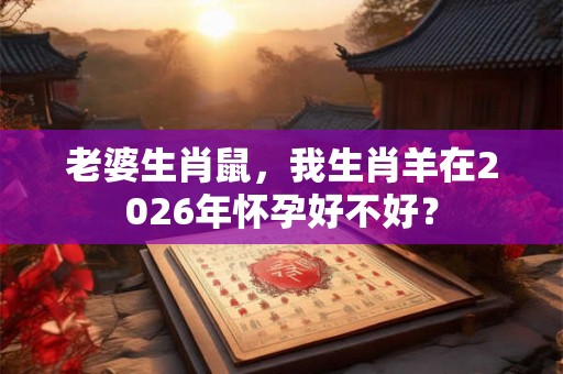 老婆生肖鼠，我生肖羊在2026年怀孕好不好？