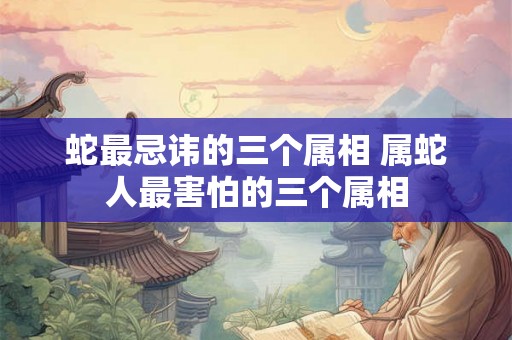 蛇最忌讳的三个属相 属蛇人最害怕的三个属相